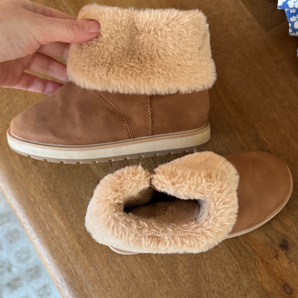 Zara Kids Tan Fur-Lined Boots- size 27 (10 US)